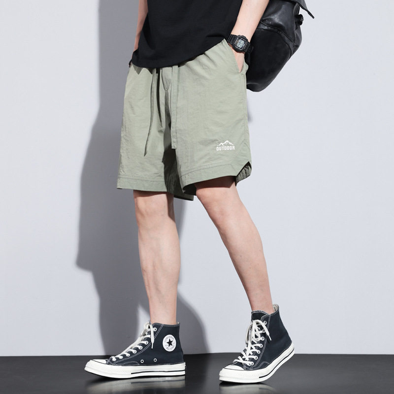 休闲短裤男士夏季薄款外穿宽松五分裤男款中裤沙滩裤大裤衩潮流