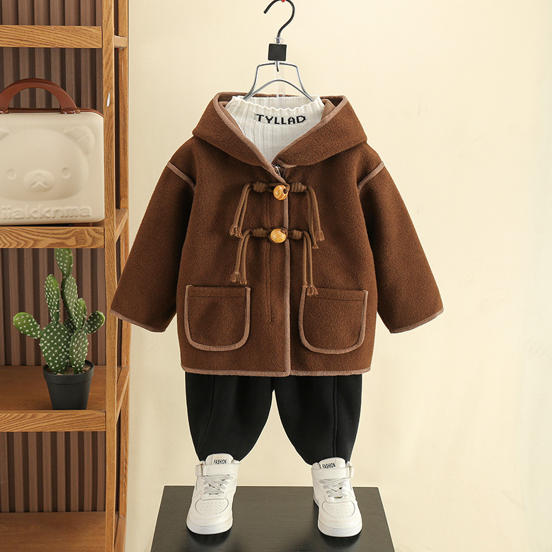 男童2025新款加绒皮衣外套秋冬款儿童装冬装皮毛一体宝宝加厚上衣