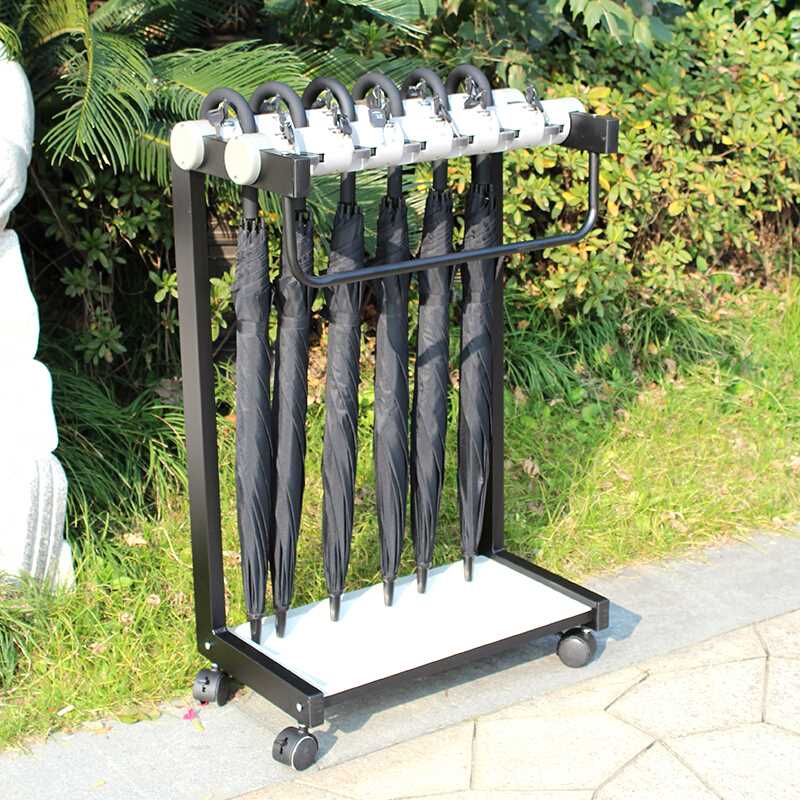 雨伞架12头不锈钢加高款豪华雨伞架18头带锁雨伞架24头钛金挂伞架