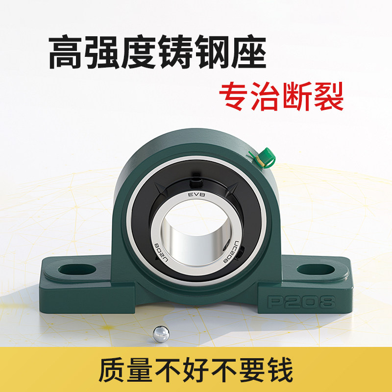 外球面带座轴承，立式铸钢座图片