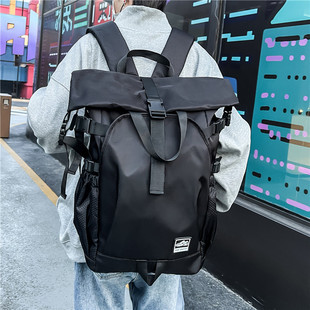 旅行背包男款旅行轻便户外出差双肩包设计感小众大容量书包时尚潮