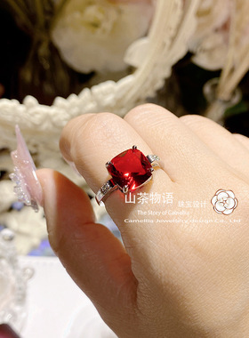 新品红宝石戒指可调节指环女饰品