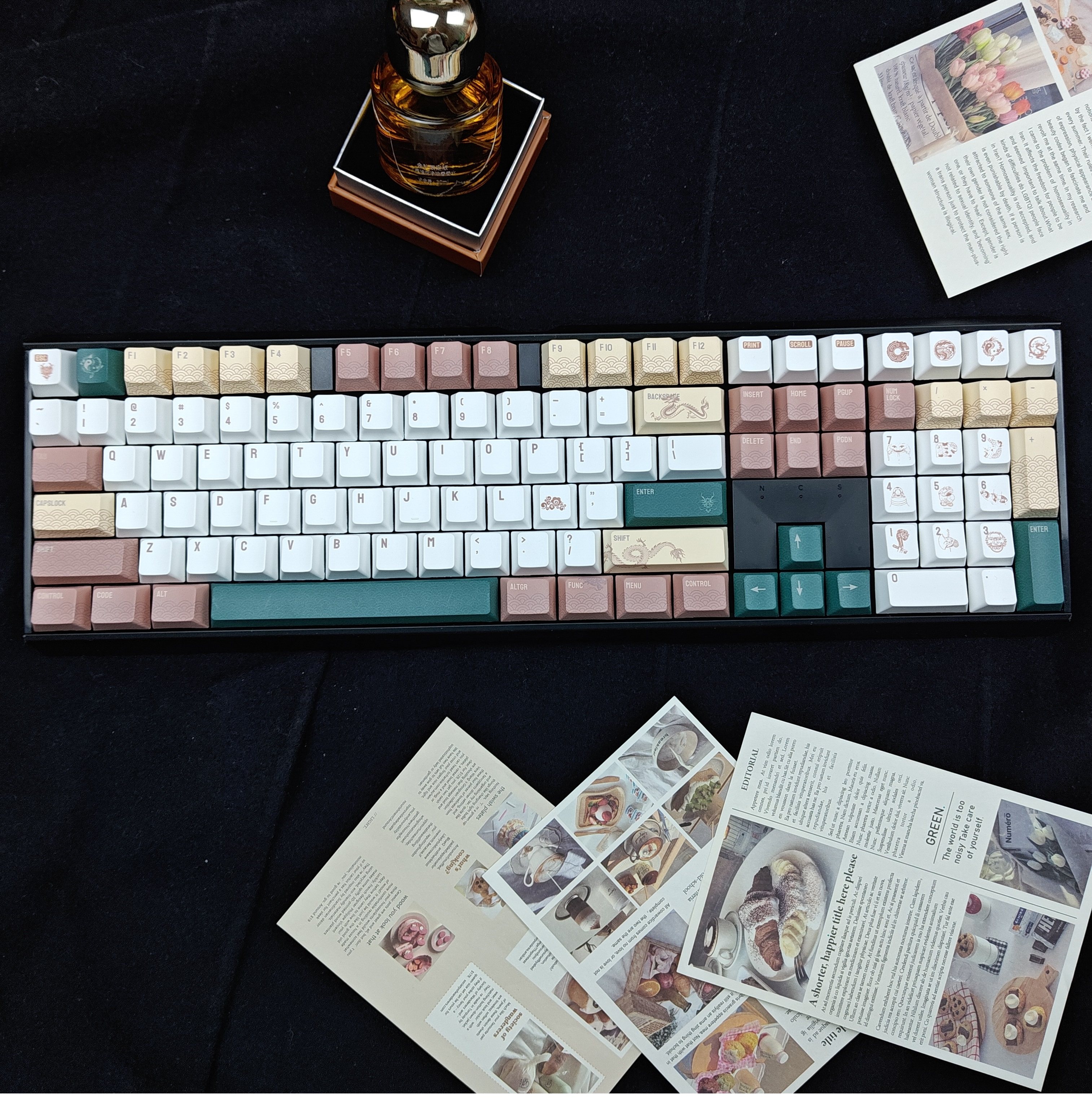 龙主题原厂高PBT五面热升华键帽