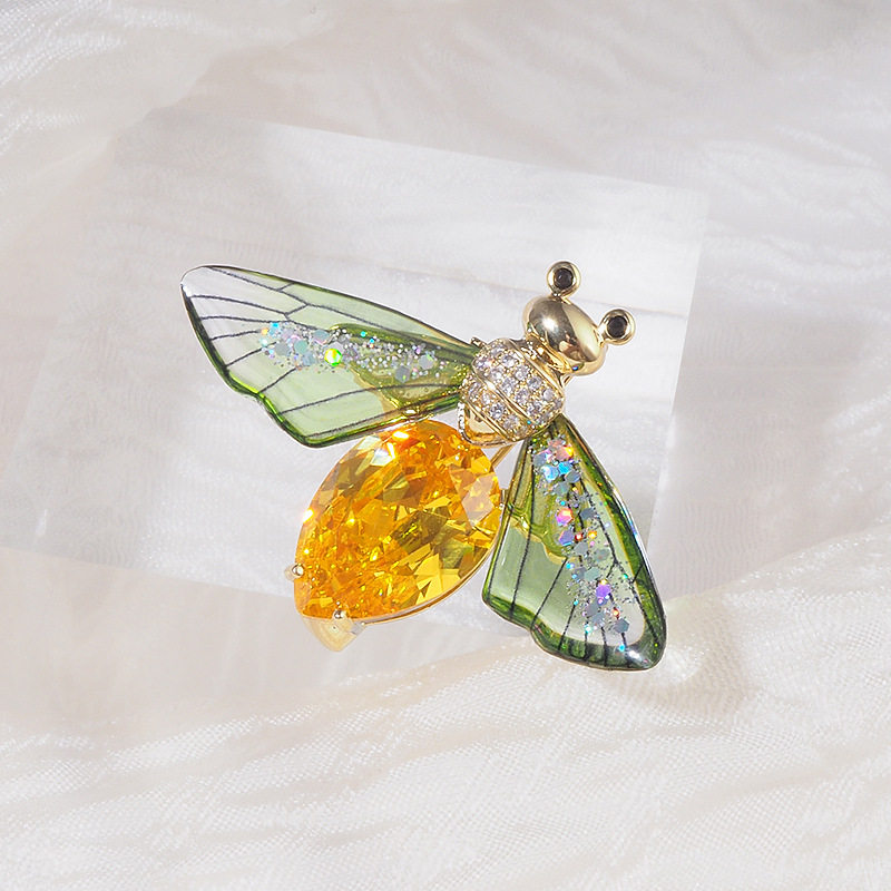 2025新款镶钻萤火虫蜜蜂潮人个性服饰外套百搭配饰品别针胸针百搭,饰品/流行首饰/时尚饰品新,胸针,淘宝优惠券,粉丝福利购,淘宝优惠卷