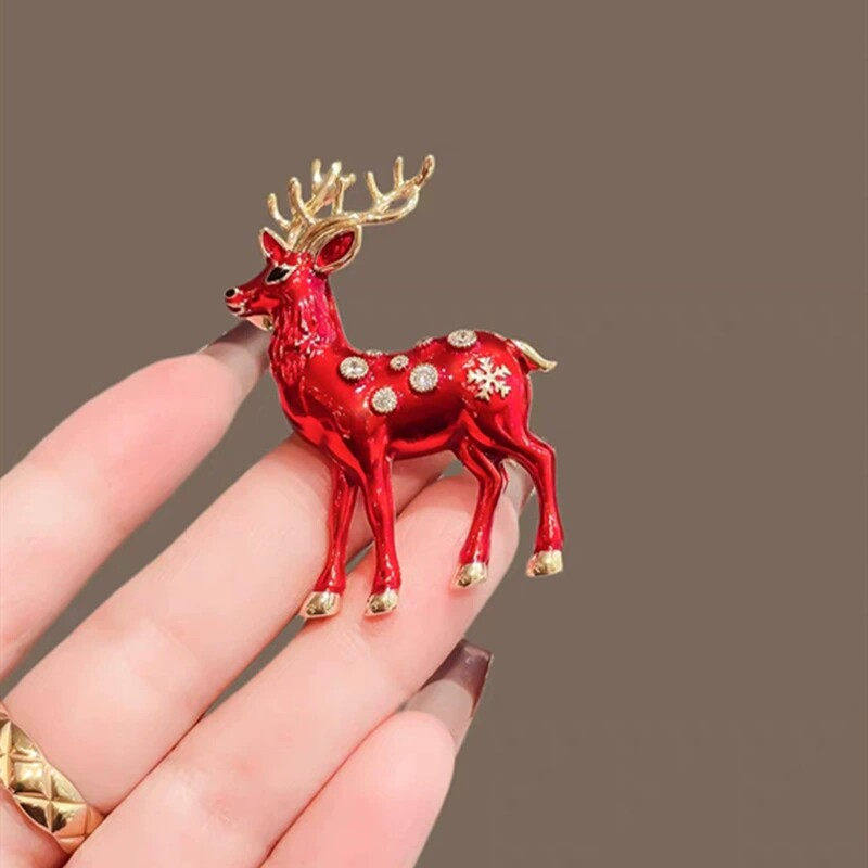 dyxytwe春夏新款梅花鹿胸针轻奢高级精致立体百搭动物别针防走光