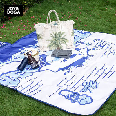 JOY&DOGA野餐垫户外加厚防潮垫便携帐篷垫沙滩垫草坪垫露营坐垫蓝