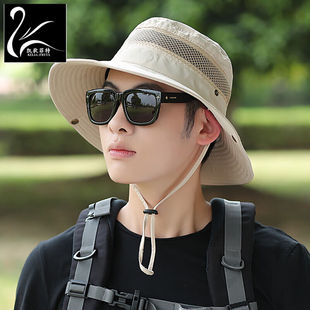 凯狄菲特帽子男士大檐遮阳渔夫帽夏天户外奔尼帽登山透气钓鱼帽夏