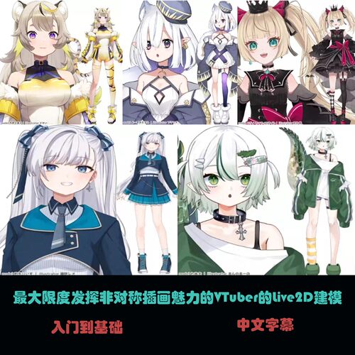 最大限度发挥非对称插画魅力的VTuber的 Live2D建模 C-68