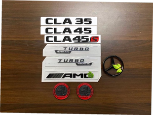 适用奔驰尾标车标贴CLA35改装 饰w118 AMG后标苹果树CLA45s侧标装