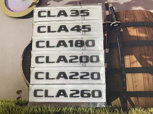 新款奔驰CLA级车标CLA200 CLA220 CLA260改装字标CLA45黑武士装饰