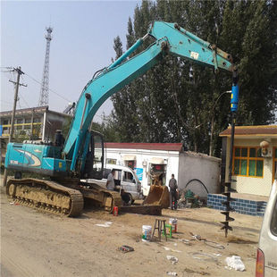 新品挖机改螺旋钻机地基打桩机挖掘机改装配件钻杆钻头旋挖潜孔光