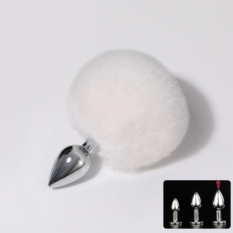 poison 兔子短尾巴插件小号猫咪狐狸可拆金属塞 可爱角色扮演道具