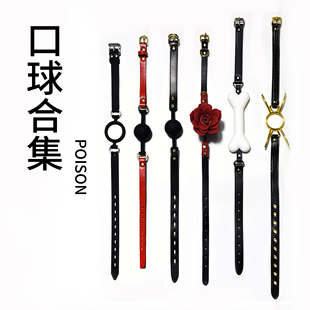 Poison 狗狗骨头角色扮演强制张嘴道具安全不伤牙 硅胶堵嘴口咬球