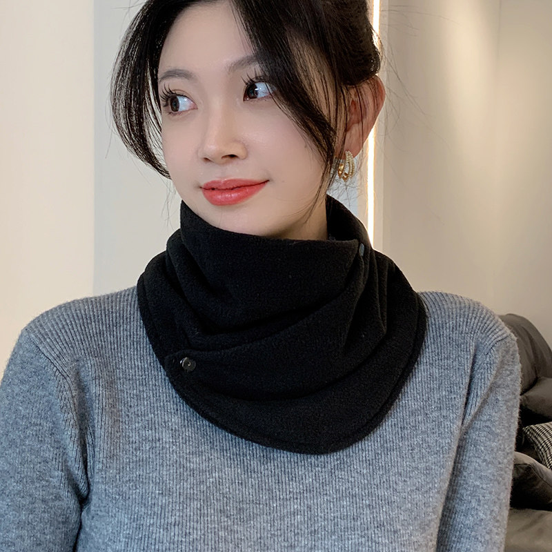 围脖男冬季2022新款时尚保暖脖套摇粒绒围巾加绒加厚护颈椎女两用