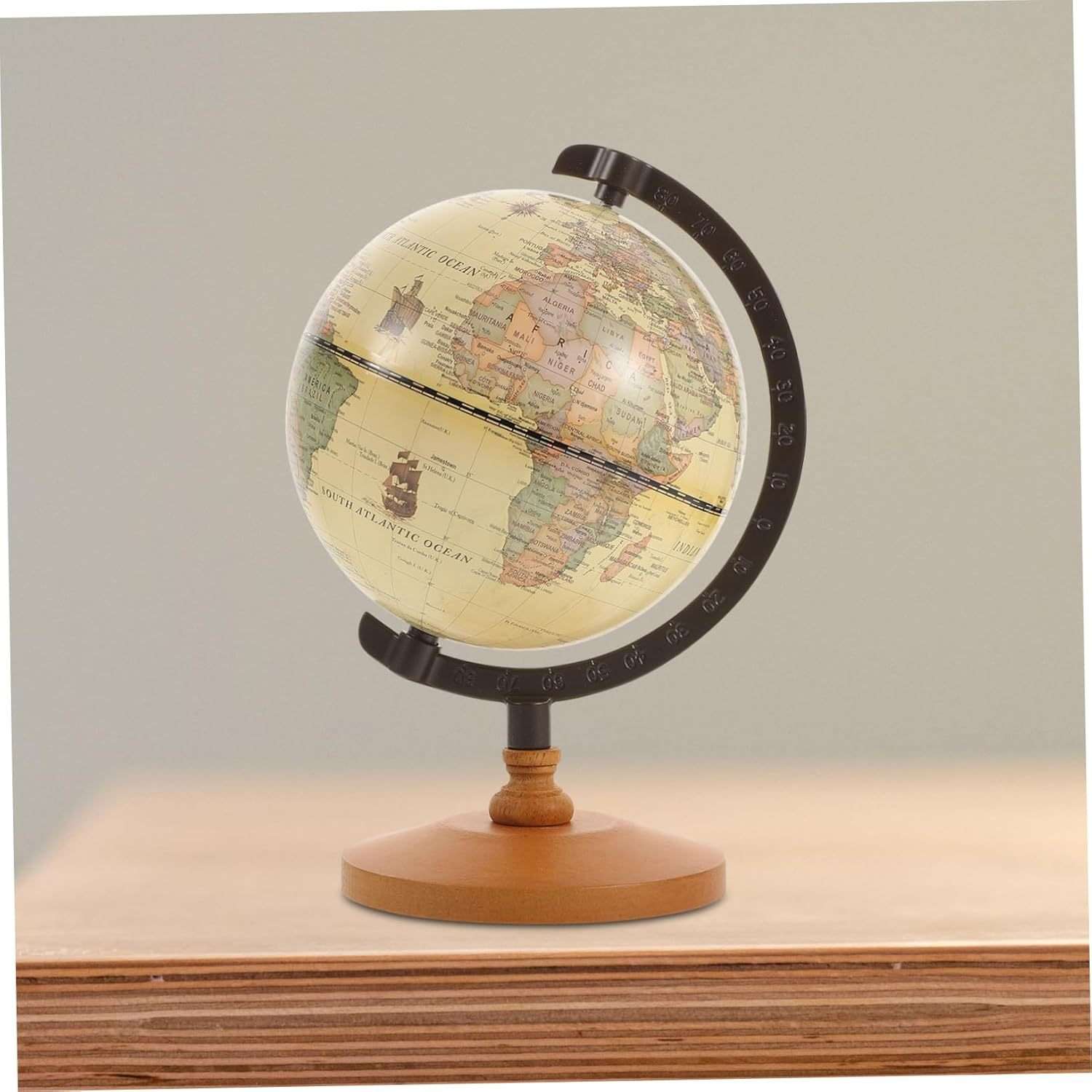 地球仪摆件办公室中号小号英文复古欧式风格家居桌上摆件14CM
