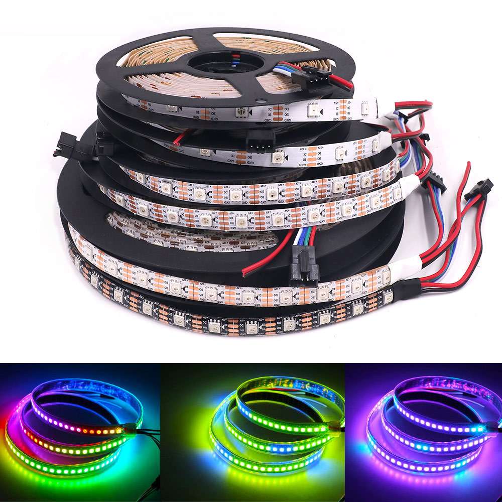 12V断点续传内置2815IC幻彩灯条高亮5050RGB可编程led灯条
