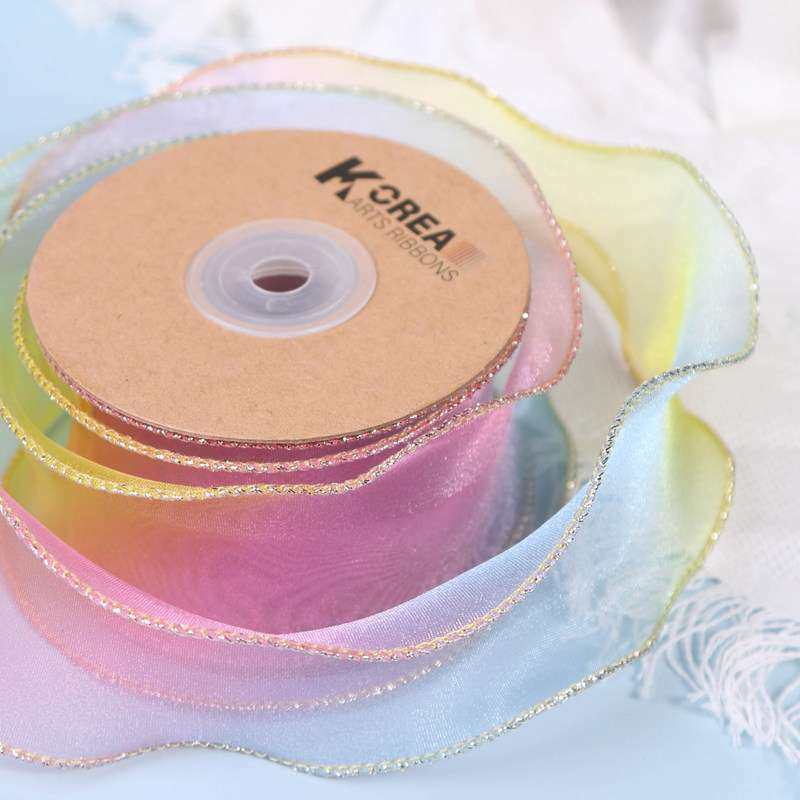 金边渐变拷边雪纱织带 DIY蝴蝶结发饰花店鲜花婚礼手捧花鱼尾纱带,鲜花速递/花卉仿真/绿植园艺,花艺缎带,淘宝优惠券,粉丝福利购,淘宝优惠卷