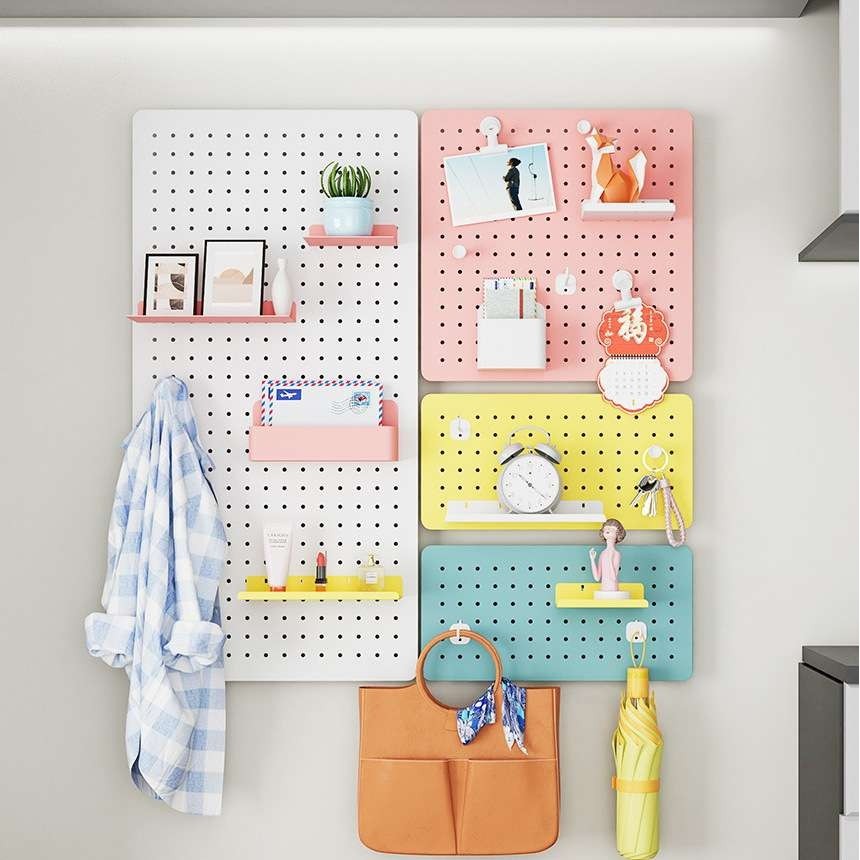 免打孔家用洞洞板墙壁宿舍厨房浴室墙上置物架搁板壁挂收纳架隔板,收纳整理,收纳洞洞板,淘宝优惠券,粉丝福利购,淘宝优惠卷