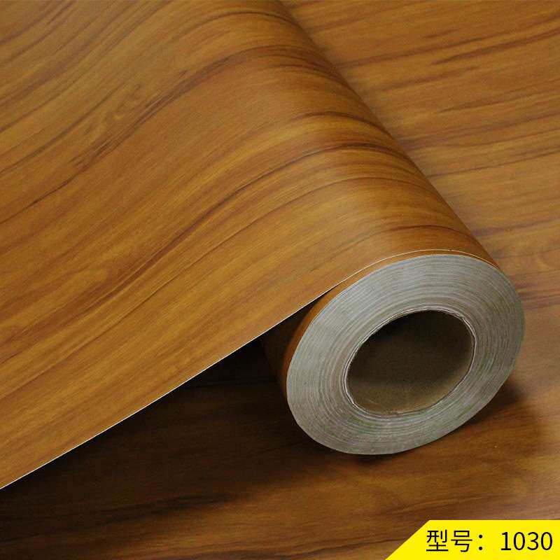 加厚木纹家具贴纸PVC波音软片防水橱柜衣柜翻新贴自粘墙纸木门膜