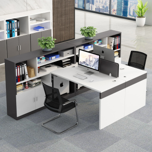 办公室财务职员办公桌椅组合2/4人员工位主管转角办公桌现代简约