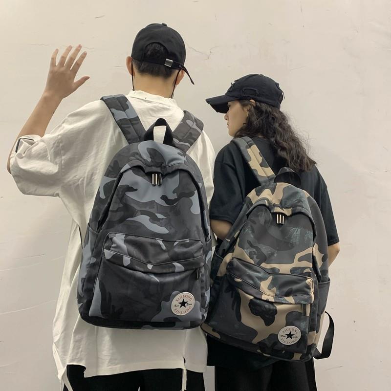 2020新款书包女韩版高中学生原宿初中生迷彩背包男潮流ins风双肩