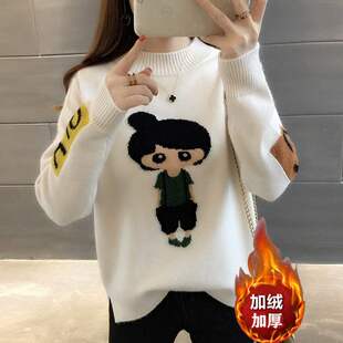古伊芙针织衫女时尚秋装女士冬季新款中长款半高领毛衣女外套针织