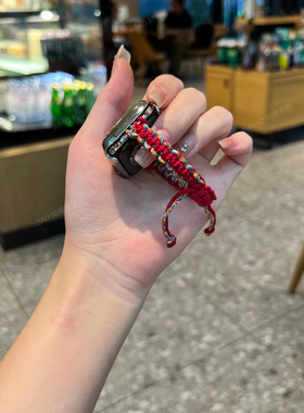 五彩编绳表带适用ApplewatchS10苹果手表女iwatch9表带秋冬女新年