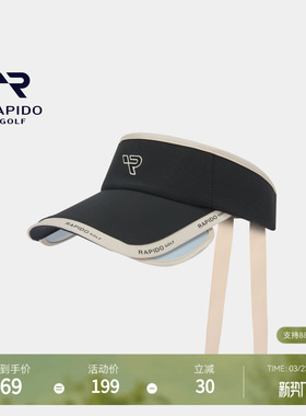 RAPIDO睿必度女士高尔夫GOL时尚休闲户外刺绣飞机眉空顶帽雳霹道
