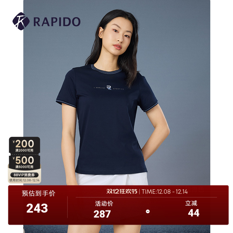 24年春夏新款女士印花短袖RAPIDO