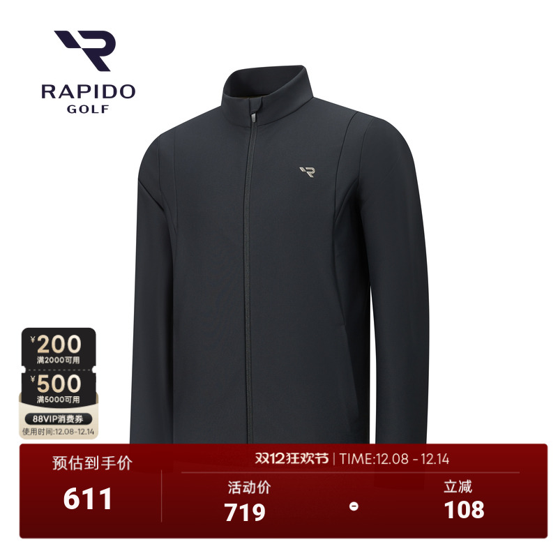 男士GOLF高尔夫休闲小立领外套