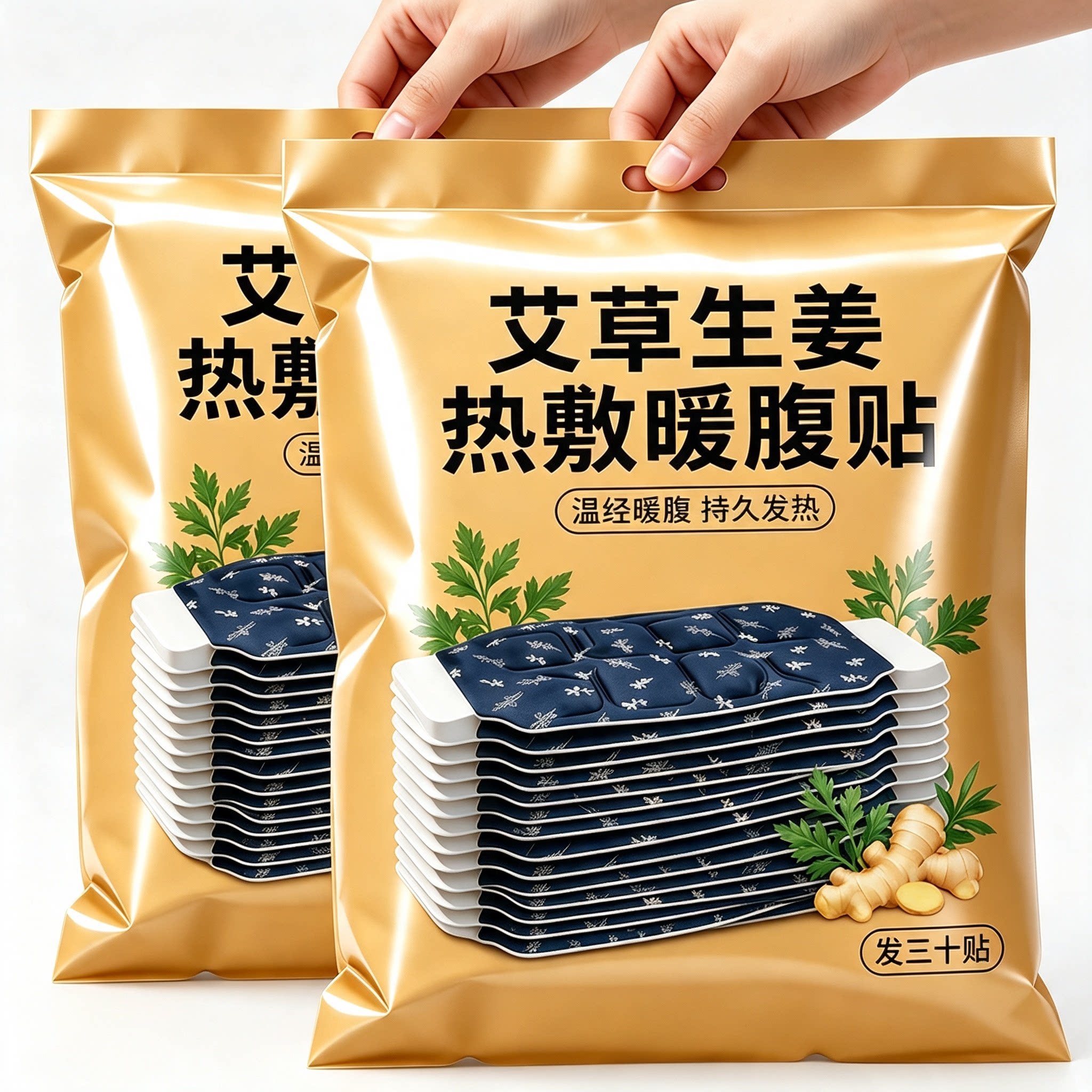 自发热腰腹贴草本蒸汽暖腰暖宫贴
