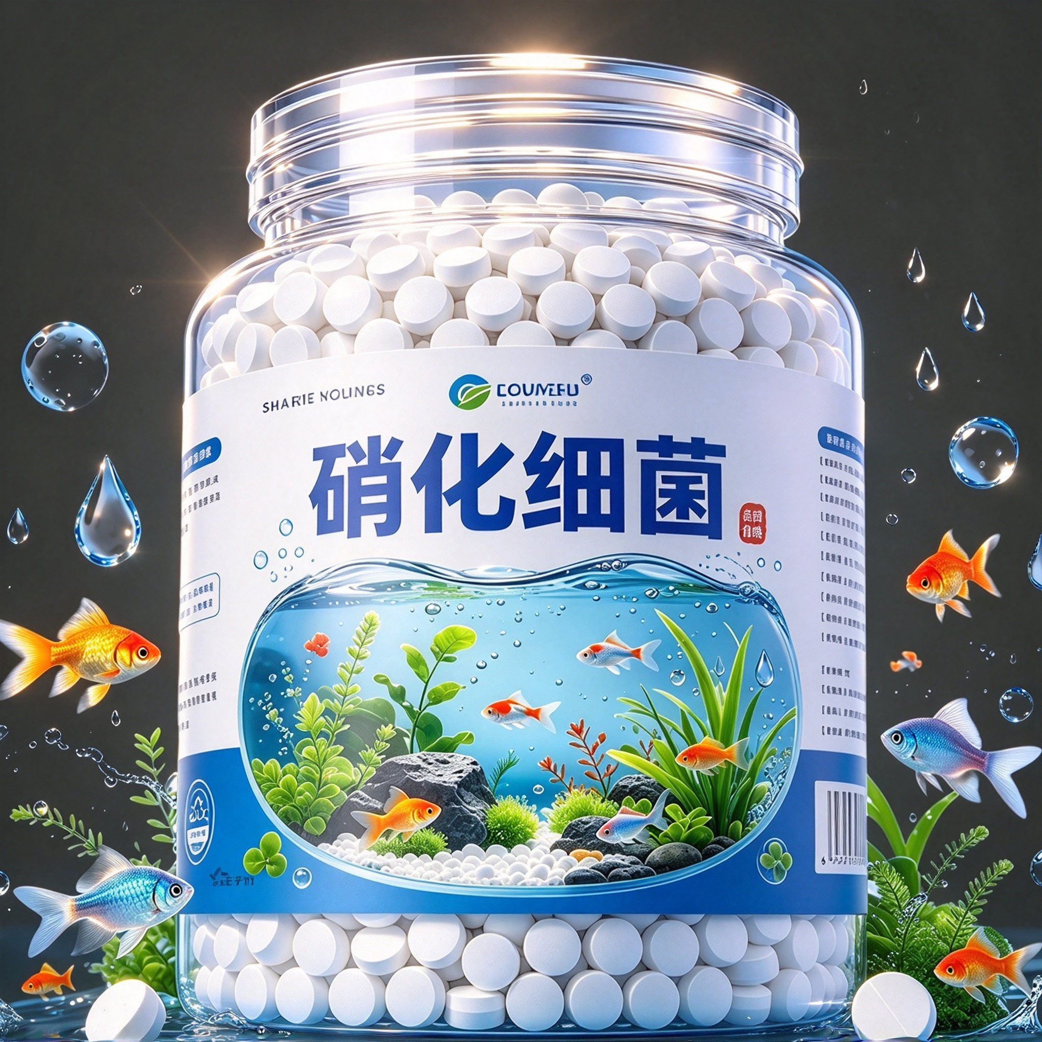 超浓缩硝化细菌鱼缸净水剂清洁去黄水绿水浑水净化水质鱼硝化细菌