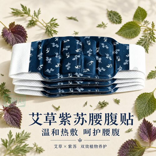 艾草暖腰贴暖腹护腰腹发热大姨妈贴艾热艾草腰椎热敷蕲艾蒸汽腰贴