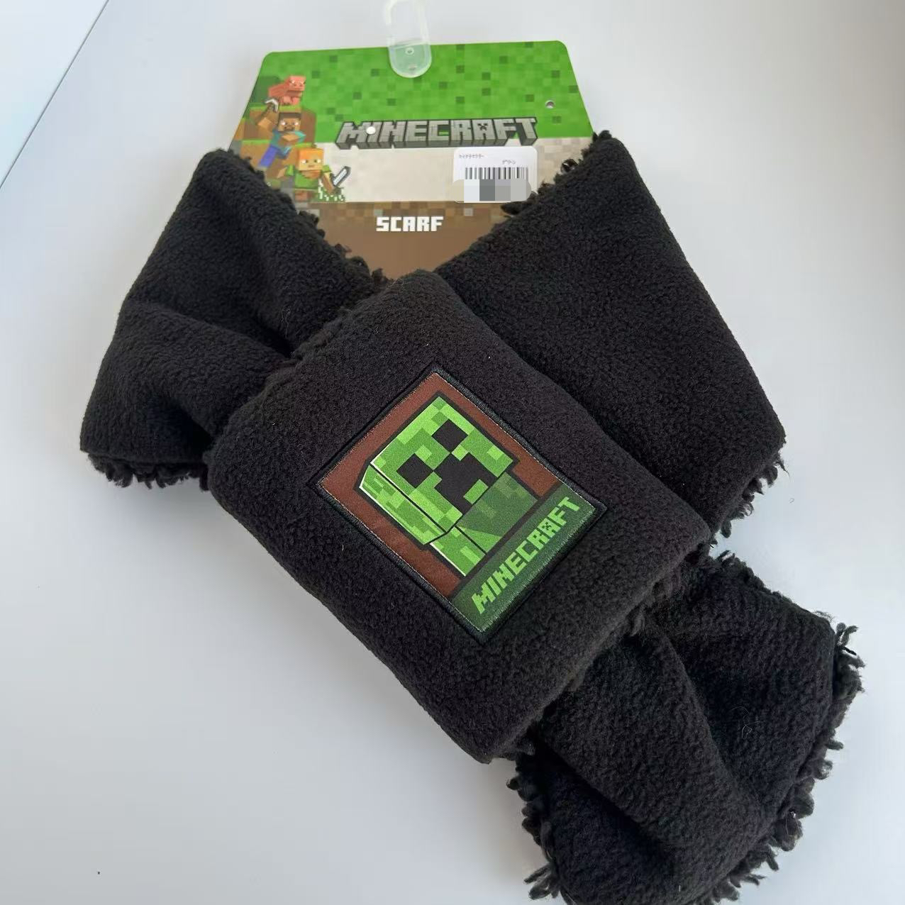 日本Minecraft我的世界mc游戏周边 汪汪队中小童毛绒保暖围巾围脖