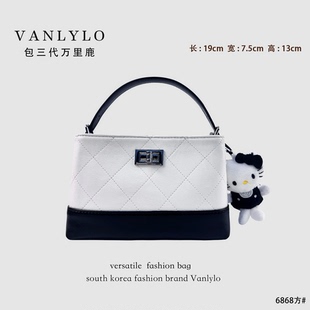 单肩包6896 包三代万里鹿新款 熊猫拼色