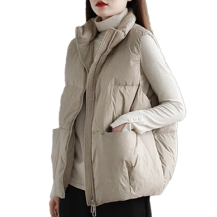 2021秋冬新款羽绒棉服马甲外穿百搭背心女宽松轻薄羽绒棉坎肩外套