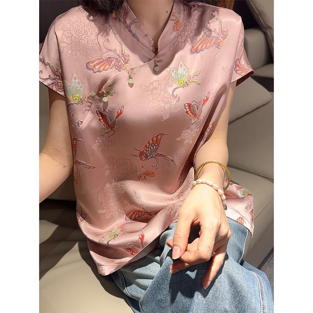 蝶恋花冠乐绉贵妃粉中式国