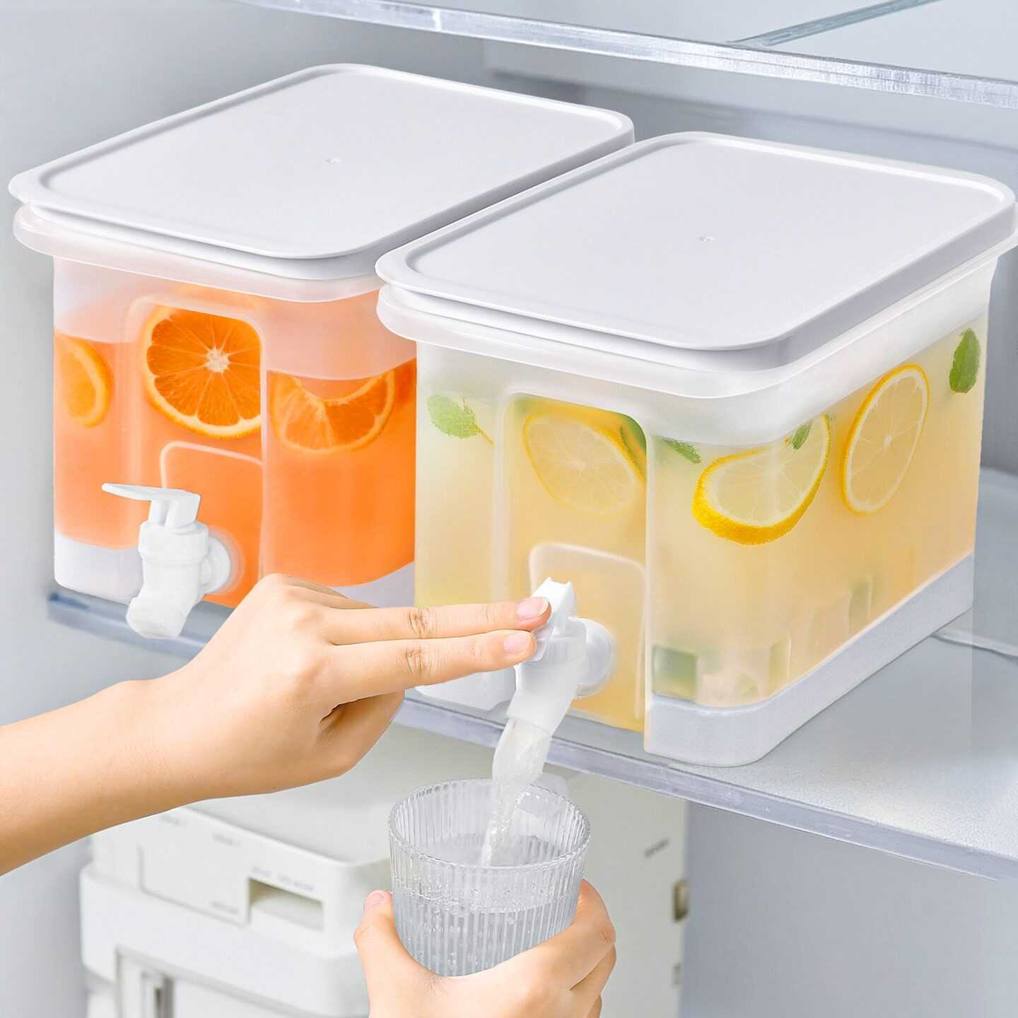 冰箱冷水壶带龙头家用凉水壶冰水冷泡壶大容量耐高温水果饮料茶桶