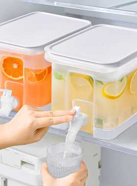 冰箱冷水壶带龙头家用凉水壶冰水冷泡壶大容量耐高温水果饮料茶桶