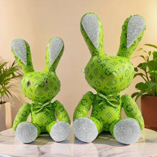 儿童玩偶情人节礼物小兔子皮质布偶客厅装饰摆件工厂定制生日娃娃