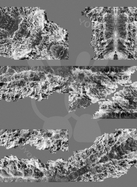 海浪海水冲刷浪花水波纹转场动画视频素材25组【带通道】