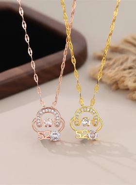 灵动520项链女时尚镂空气质百搭