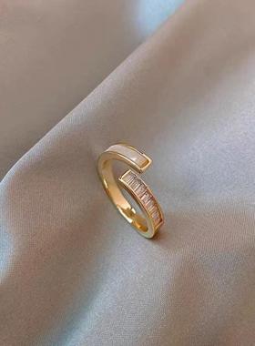 贝壳戒指女开口可调节时尚个性