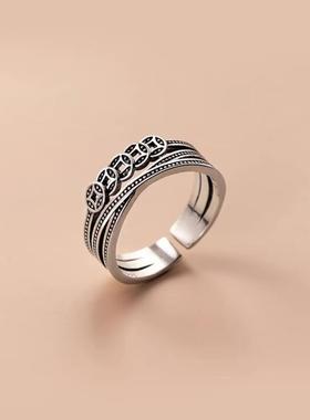 新中式铜钱戒指时尚复古冷淡风