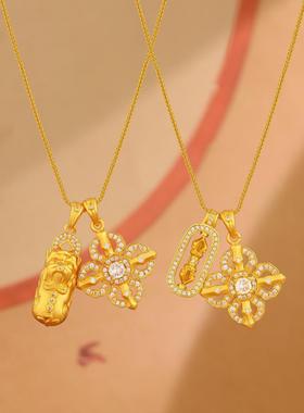 十字貔貅金刚杵吊坠项链女新中式