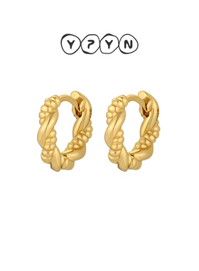 一撇一捺YPYN缠绕绳结耳扣女925银金色耳环气质优雅原创设计百搭