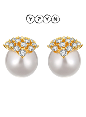 一撇一捺YPYN繁花耳饰时髦戴花耳钉女华丽高雅耳环2024年夏季新品