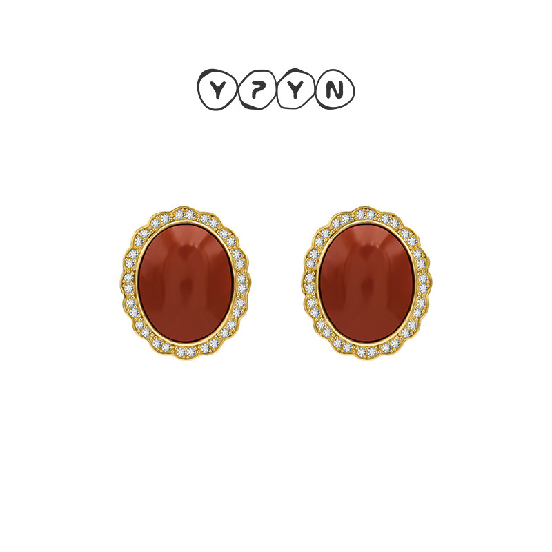 一撇一捺YPYN相思红豆耳钉女南红玛瑙S925银高级感复古耳饰贺岁款,饰品/流行首饰/时尚饰品新,耳钉,淘宝优惠券,粉丝福利购,淘宝优惠卷