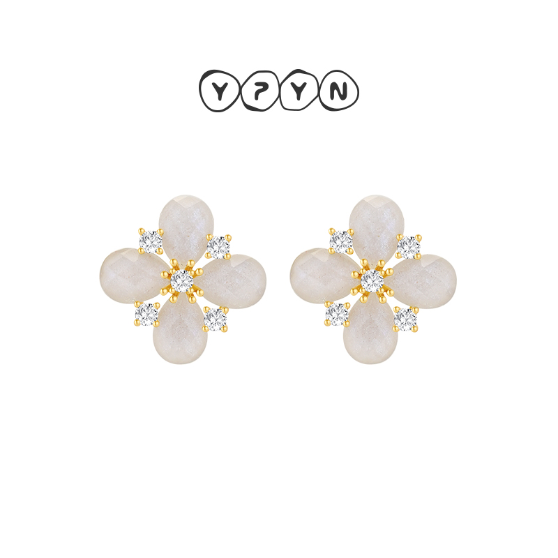 一撇一捺YPYN繁花盛日耳钉花朵耳环女树脂耳饰温柔系甜美优雅配饰