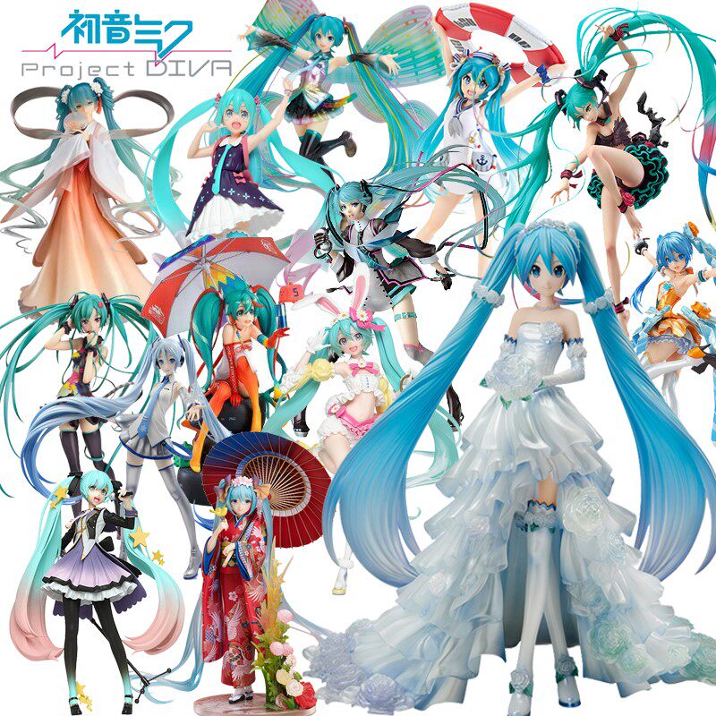初音未来手办女动漫二次元景品摆件少女可爱模型机箱